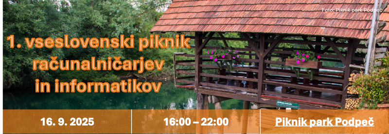 Vabilo na 1. vseslovenski piknik  računalničarjev in informatikov